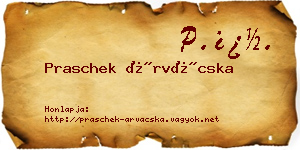 Praschek Árvácska névjegykártya